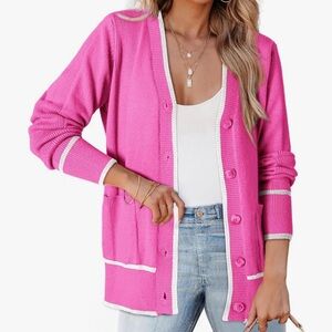 Pink Women's Sweater Cardigan